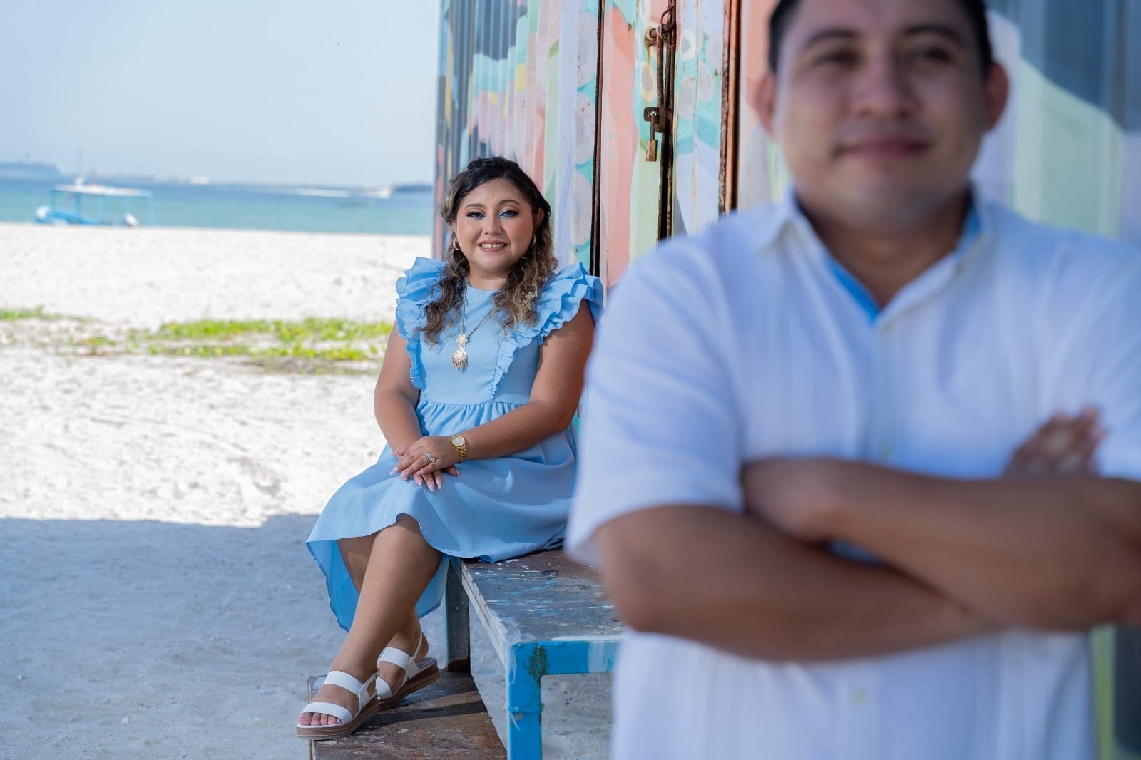 Retrato romántico de la pareja